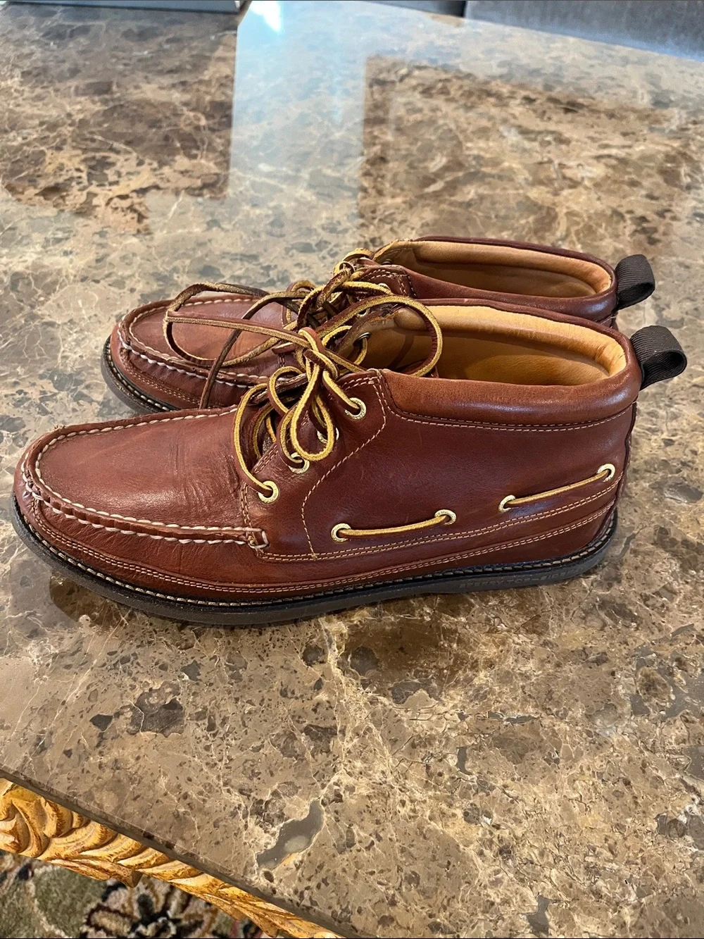 Sperry Gold Cup Top-Sider Full-Grain Leather Lace-Up Chukka Boots size 10.5